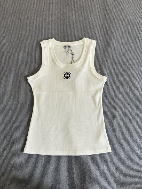 Loewe Tops - Loewe Women's White Tank Top M